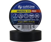 Изолента 19 мм х 20 м SafeLine ПВХ черная 