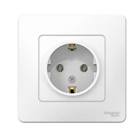 Розетка 1-м СП Blanca 16А IP20 250В с заземл. без защ. шторок бел. SchE BLNRS001011