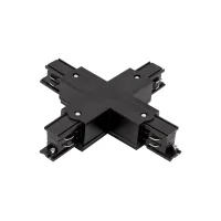 X коннектор для трековых систем, черный CN-3F-X-BL DesignLed 004390