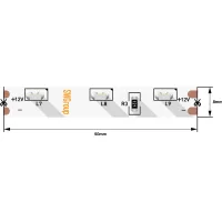 Лента светодиодная стандарт 315, 60 LED/м, 4,8 Вт/м, 12В , IP20, Цвет: Холодный белый SWG31560-12-4.8-W SWG 002200