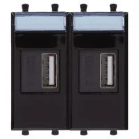 Устройство зарядное USB 2мод. 2.1А Avanti Черный квадрат ДКС