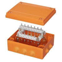 Коробка пластиковая FS с кабельными вводами иклеммниками,IP55,240х190х90мм, 40р, 450V,6A,4мм.кв