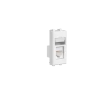 Компьютерная розетка RJ-45 модульная, кат.5е экранированная, "Avanti","Белое облако", 1 модуль