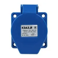 Розетка фланцевая 323-32А-6h-220AC-2P+PE-IP44