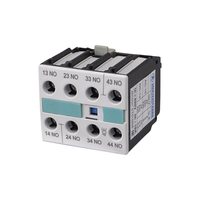 3RH1921-1FA40, 4НО, для контакторов типоразмеров S0…S12, фронтальный, винтовые клеммы, IP20, блок-контакт  (ЭТ)