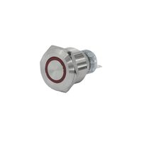 GQ22-L-11E/R/S, красный, металл, 1C1NO1NC, цилиндр, d22мм, IP65  (ЭТ)