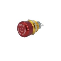 GQ22-L-11TSB, красный, металл, 1C1NO1NC, гриб с фиксацией, d22мм, IP65  (ЭТ)