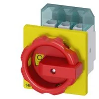 АВАРИЙНЫЙ ГЛАВНЫЙ УПРАВЛЯЮЩИЙ ПЕРЕКЛЮЧАТЕЛЬ 3 ПОЛЮСА IU=25, P/AC-23A AT 400V=9, 5KW, ДЛЯ ФРОНТАЛЬНОГО МОНТАЖА, МОНТАЖ ПОСР. 4 ОТВЕРСТИЙ ПОВОРОТНЫЙ ИСП. МЕХАНИЗМ КРАСН\ЖЕЛТ.