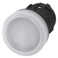 ЭЛЕМЕНТ СВЕТОВОГО ИНДИКАТОРА С БЕЛЫМ РАССЕИВАТЕЛЕМ, 22MM, КРУГЛ., ПЛАСТИК, РАССЕИВАТЕЛЬ МАТОВЫЙ