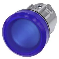 ЭЛЕМЕНТ СВЕТОВОГО ИНДИКАТОРА ССИНИМ РАССЕИВАТЕЛЕМ, 22MM, КРУГЛ., ГЛЯНЦЕВЫЙ МЕТАЛЛ, РАССЕИВАТЕЛЬ МАТОВЫЙ