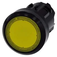 АКТУАТОР КНОПКИ С ВОЗМОЖНОСТЬЮ ПОДСВЕТКИ, 22MM, КРУГЛ., ПЛАСТИК, КНОПКА ЖЁЛТАЯ ПЛОСКАЯ, БЕЗ ФИКСАЦИИ