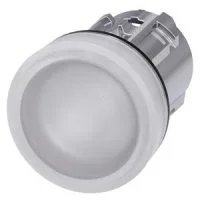 ЭЛЕМЕНТ СВЕТОВОГО ИНДИКАТОРА С БЕЛЫМ РАССЕИВАТЕЛЕМ, 22MM, КРУГЛ., ГЛЯНЦЕВЫЙ МЕТАЛЛ, РАССЕИВАТЕЛЬ МАТОВЫЙ