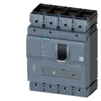 Автоматический выключатель 3VA1 IEC frame 400 breaking capacity class N Icu=36kA @ 415 V 4-pole, line protection TM240,  ATAM, In=400A overload protection ir=280A ...400A short circuit protection iI=5.. .10 x In neutral protection 50% busbar connection
