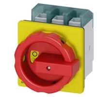 АВАРИЙНЫЙ ГЛАВНЫЙ УПРАВЛЯЮЩИЙ ПЕРЕКЛЮЧАТЕЛЬ 3 ПОЛЮСА IU=125, P/AC-23A AT 400V=45KW, ДЛЯ ФРОНТАЛЬНОГО МОНТАЖА, МОНТАЖ ПОСР. 4 ОТВЕРСТИЙ ПОВОРОТНЫЙ ИСП. МЕХАНИЗМ КРАСН\ЖЕЛТ.