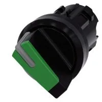 АКТУАТОР ПОВОРОТНОГО ПЕРЕКЛЮЧАТЕЛЯ С ВОЗМОЖНОСТЬЮ ПОДСВЕТКИ, 22MM, КРУГЛ., ПЛАСТИК, РУКОЯТКА КОРОТКАЯ ЧЁРНАЯ С ЗЕЛЁНОЙ ВСТАВКОЙ, 2 КОММУТАЦИОННЫХ ПОЛОЖЕНИЯ: O-I, С ФИКСАЦИЕЙ, УГОЛ ПОВОРОТА РУКОЯТКИ 90 ГРАД.: 10:30Ч. /13:30Ч.