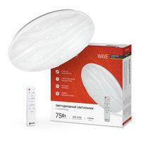 Светильник светодиодный COMFORT WAVE 75Вт 230В 3000-6500К 6000лм 500х85мм с пультом ДУ IN HOME 4690612034836