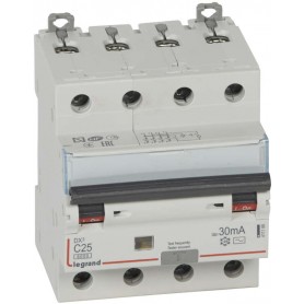 Выключатель автоматический дифференциального тока 4п C 25А 30мА тип AC 10кА DX3 4мод. Leg 411188