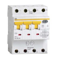 Выключатель автоматический дифференциального тока 4п C 16А 300мА тип A 6кА АВДТ-34 ИЭК
