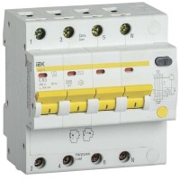Выключатель автоматический дифференциального тока селективный 4п 63А 300мА тип AC АД12S ИЭК