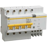 Выключатель автоматический дифференциального тока 4п C 10А 10мА тип AC 4.5кА АД-14 6.5мод ИЭК