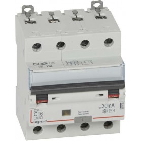 Выключатель автоматический дифференциального тока 4п C 16А 30мА тип AC 6кА DX3 4мод. Leg