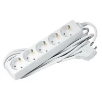 Удлинитель EX-05G-500 5х5м 10А/2.2кВт с выкл. з/к ПВС 3х1 JAZZway