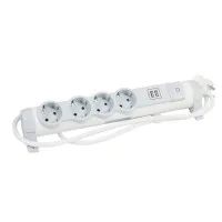 Блок многорозеточный с 2хUSB+4х2К+З с кабелем 1.5м Leg