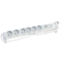 Блок многорозеточный с 2хUSB+6х2К+З с кабелем 1.5м Leg