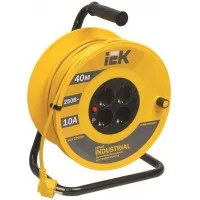 Удлинитель на катушке 4х40м с заземл. 10А IP20 УК40 Industrial с термозащ. 3х1 IEK WKP14-10-04-40