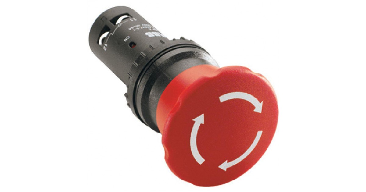 1SFA619550R1071 Кнопка аварийного останова с фиксацией 1НО+1НЗ ...