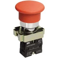 Кнопка LAY5-BS542 Грибок аварийн. с фикс. красн. IEK BBG90-BS-K04
