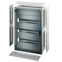 Корпус пластиковый 546х366х186 N+PE ручное запирание сер. с прозр. дверью FP 1417 HENSEL