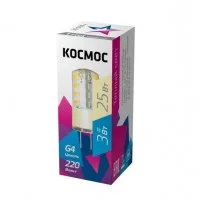 Лампа светодиодная LED 3Вт 220В G4 3000К КОСМОС