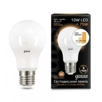 Лампа светодиодная LED A60 E27 10Вт 2700К step dimmable (диммир.) Gauss