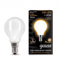 Лампа светодиодная Filament Шар E14 5Вт 2700КOPAL GAUSS