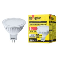 Лампа светодиодная 94 129 NLL-MR16-5-230-4K-GU5.3 5Вт 4000К белый GU5.3 380лм 170-260В Navigator