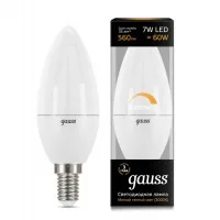 Лампа светодиодная Led Candle-dim E14 7Вт 3000К диммируемая Gauss