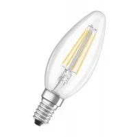 Лампа светодиодная филаментная LED STAR CLASSIC B 40 4W/827 4Вт свеча 2700К тепл. бел. E14 470лм 220-240В прозр. стекло OSRAM 4058075068353