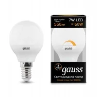 Лампа светодиодная Led Globe-dim E14 7Вт 3000К диммируемая Gauss