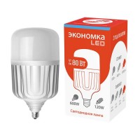 Лампа светодиодная высокомощная LED 80Вт E40 6500К 6700лм ЭКОНОМКА