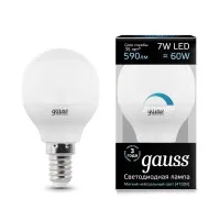 Лампа светодиодная Led Globe-dim E14 7Вт 4100К диммируемая Gauss