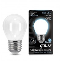 Лампа светодиодная Filament Шар E27 5Вт 4100К OPAL GAUSS