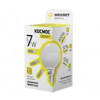 Лампа светодиодная LED GL45 7Вт 220В E14 3000К 3 уровня яркости Космос Smart