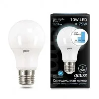 Лампа светодиодная LED A60 E27 10Вт 4100К step dimmable (диммир.) Gauss