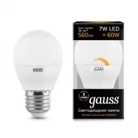 Лампа светодиодная Led Globe-dim E27 7Вт 3000К диммируемая Gauss