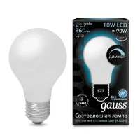 Лампа светодиодная Filament A60 E27 10Вт 4100К OPAL диммир GAUSS