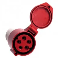 Розетка кабельная 16А 380В 3P+РЕ+N IP44 (215) EKF ps-215-16-380