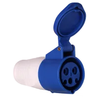 Розетка кабельная 32А 220В 2P+E IP44 (223) EKF ps-223-32-220