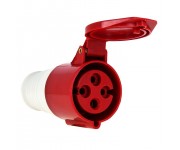 Розетка кабельная 32А 380В 3P+РЕ IP44 (224) EKF ps-224-32-380
