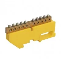 Шина PE земля на DIN-изол. ШНИ-8х12-12-Д-Ж IEK YNN10-812-12D-K05